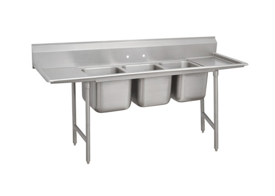 China Acid / Alkali Resistant Commercial Stainless Steel Sink For Restaurant / Hospital supplier