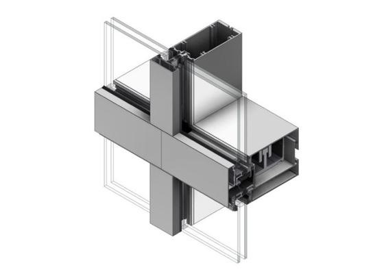 China Waterproof Glass Aluminum Curtain Wall Systems High Security Performance supplier