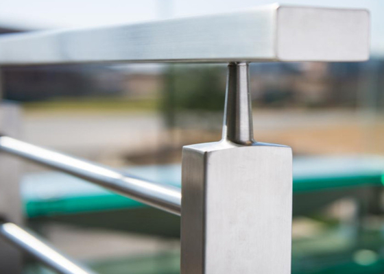 China Firmness Stainless Steel Railing / Steel Stair Railing Width Not Exceed 95MM supplier