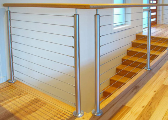 China Durable Stainless Steel Wire Railing , Stainless Steel Wire Balustrade Easy Maintenance supplier