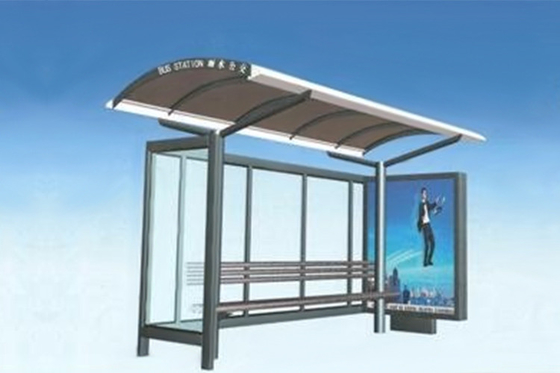 China Easy Assemble Stainless Steel Bus Stop 304 Pipe Diameter 114 / 141 / 133MM supplier