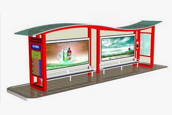China High Performance Cantilever Bus Shelter , Beautifully Bus Stop Shelter Design supplier