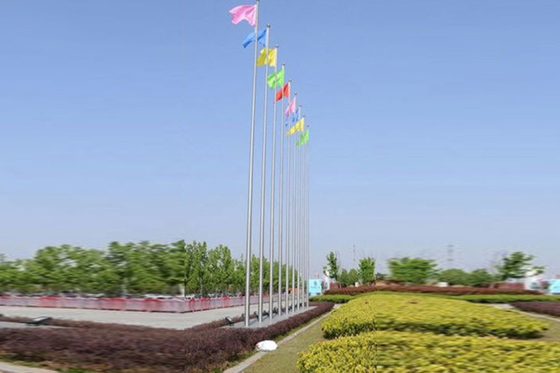 China Tall Spectacular In Ground Flagpole , Variable Diameter Heavy Duty Flag Pole supplier