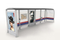 Neutral Color Stainless Steel Bus Stop / Stainless Steel Bus Station Safety Material supplier