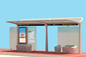 Unique Style Stainless Steel Bus Stop Reasonable Structure With Waiting Seat / Rain Shed supplier