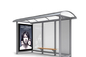 Good Light Transmission Portable Bus Shelters , H Shaped Stainless Steel Glass Canopy supplier