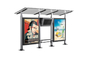 Light Weight Stainless Steel Bus Stop Canopy Tempered Glass Material Easy Install supplier