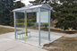 Fashionable Generous Stainless Steel Bus Stop Eco Friendly Takes Up Little Space supplier