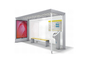 201 / 304 / 316 Stainless Steel Bus Stop Shelter Advertising Screen 1500*3500mm supplier