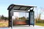 Galvanized Steel Pipes Temporary Bus Shelter , Diverse Popular Waiting Shed Design supplier