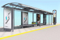 High Performance Cantilever Bus Shelter , Beautifully Bus Stop Shelter Design supplier