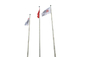 Light Weight Office Small Flag Pole , Conical Indoor Flagpole Stand Round Base supplier