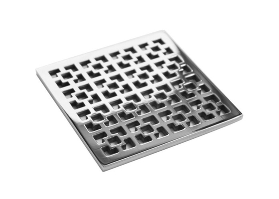 China High Ductility Low Profile Shower Drain , Square Floor Drain Grate Strength ≥530 N/Mm supplier