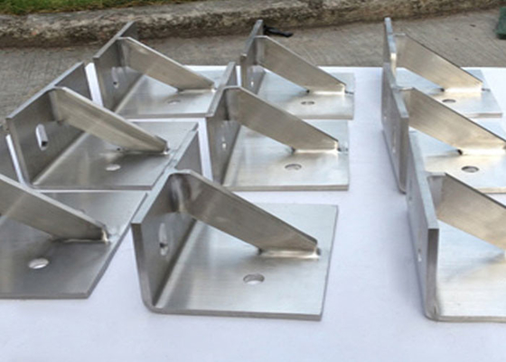 Silver Stainless Steel Construction Products , Stainless Steel Mounting Brackets GB Approved supplier