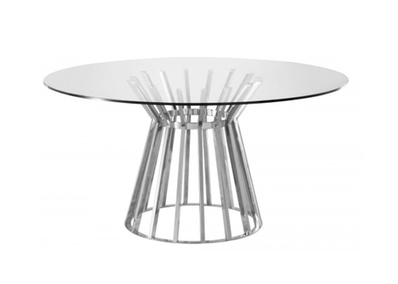 Special Design Stainless Steel Glass Table , Stainless Steel Dining Table CE Approved supplier