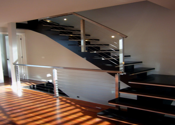 Indoor Stainless Steel Railing With Powder Coating / Spray Paint Surface Treatment supplier