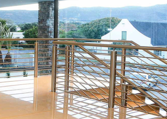 Indoor Stainless Steel Railing With Powder Coating / Spray Paint Surface Treatment supplier