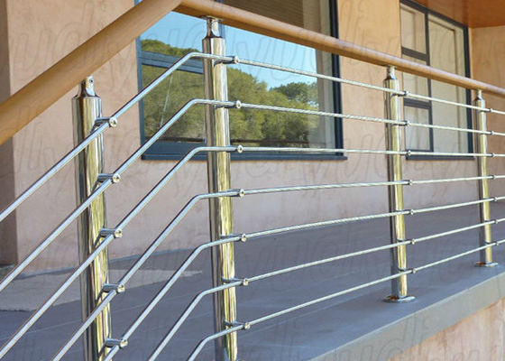 Silver Color Stainless Steel Railing For Protection Personal Safety GB Approved supplier