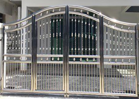 Smooth Surface Stainless Steel Security Doors , Modern Steel Front Doors With Nameplate Logo supplier