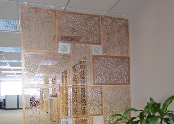 Luxurious Fireproof Decorative Privacy Screen , Laser Cut Metal Panels Corrosion Protection supplier