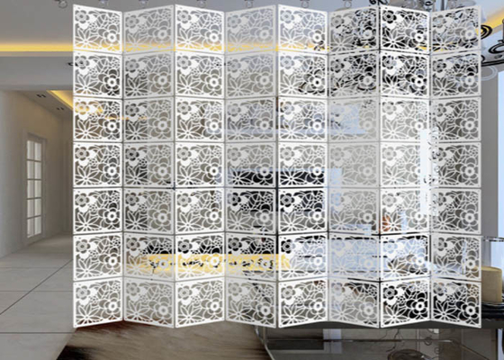 Luxurious Fireproof Decorative Privacy Screen , Laser Cut Metal Panels Corrosion Protection supplier