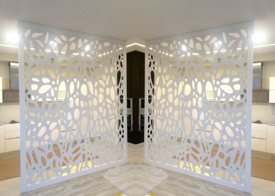 Luxurious Fireproof Decorative Privacy Screen , Laser Cut Metal Panels Corrosion Protection supplier