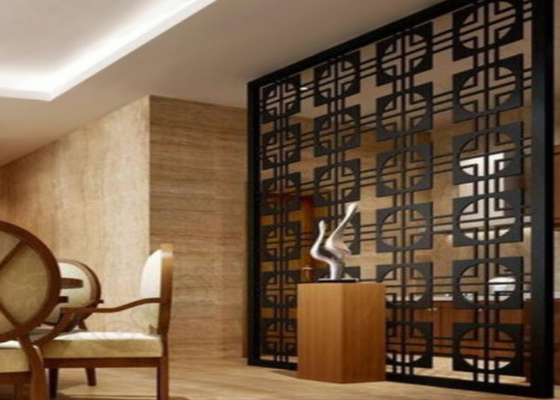 Rust Proof Decorative Metal Panels , Delicate Indoor Privacy Screen Solid Structure supplier