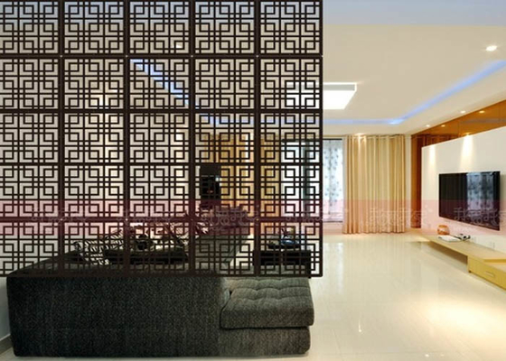 Rust Proof Decorative Metal Panels , Delicate Indoor Privacy Screen Solid Structure supplier