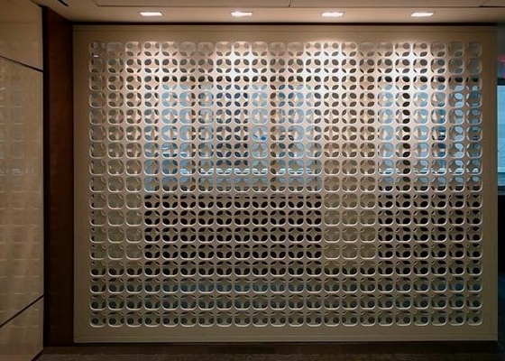 Vertical / Multi Fold Decorative Metal Screen Panels Customized Patterns supplier