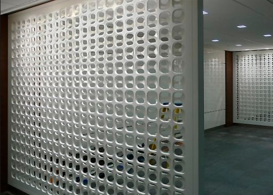 Vertical / Multi Fold Decorative Metal Screen Panels Customized Patterns supplier