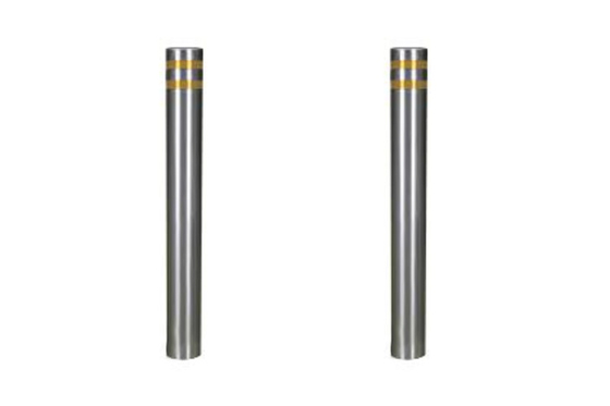 Yellow Mark Safety Posts Bollards , Automatic Security Bollards For Pedestrian Streets supplier