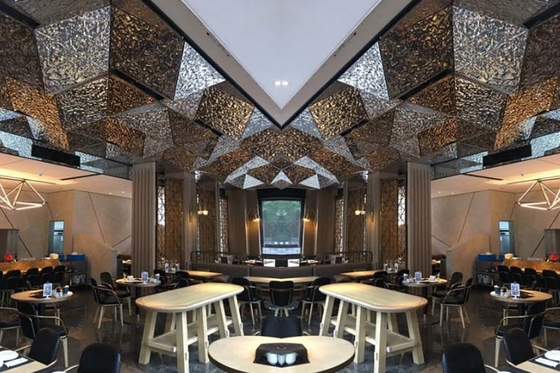 Customized Pattern Decorative Ceiling Tiles , Moisture Proof Aluminium Ceiling Panel supplier