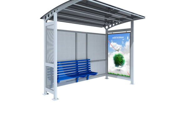 Light Weight Stainless Steel Bus Stop Canopy Tempered Glass Material Easy Install supplier