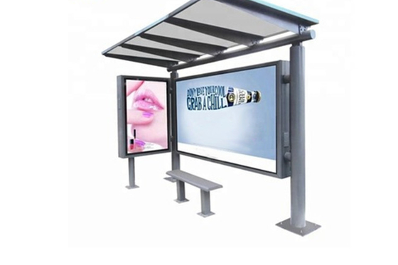 Light Weight Stainless Steel Bus Stop Canopy Tempered Glass Material Easy Install supplier