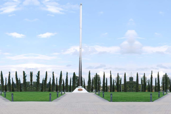 High Precision Stainless Steel Flag Pole With 360 Degree Downwind Ball Crown Technology supplier